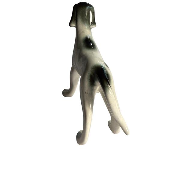 VTG Porcelain Pointer Hunting Dog White Black Patches Collectible 8 X 5 X 2 Inch - Picture 7 of 16